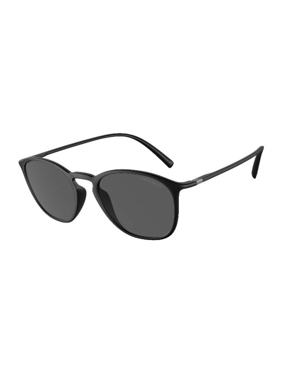 New Giorgio Armani Men's Sunglasses Black Square Grey Lens Injected Frame 504287